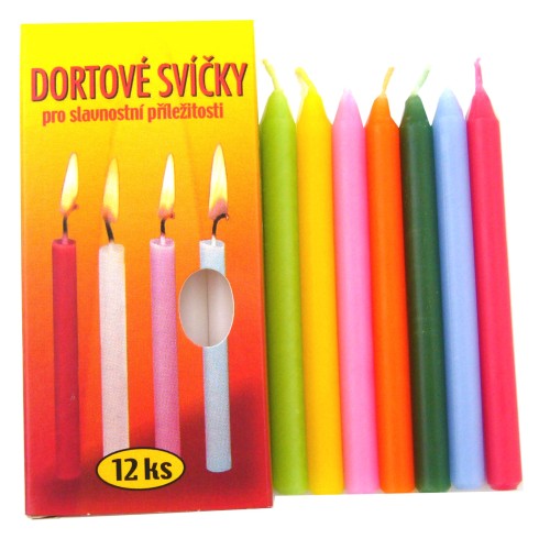 Dortové svíčky barevné 